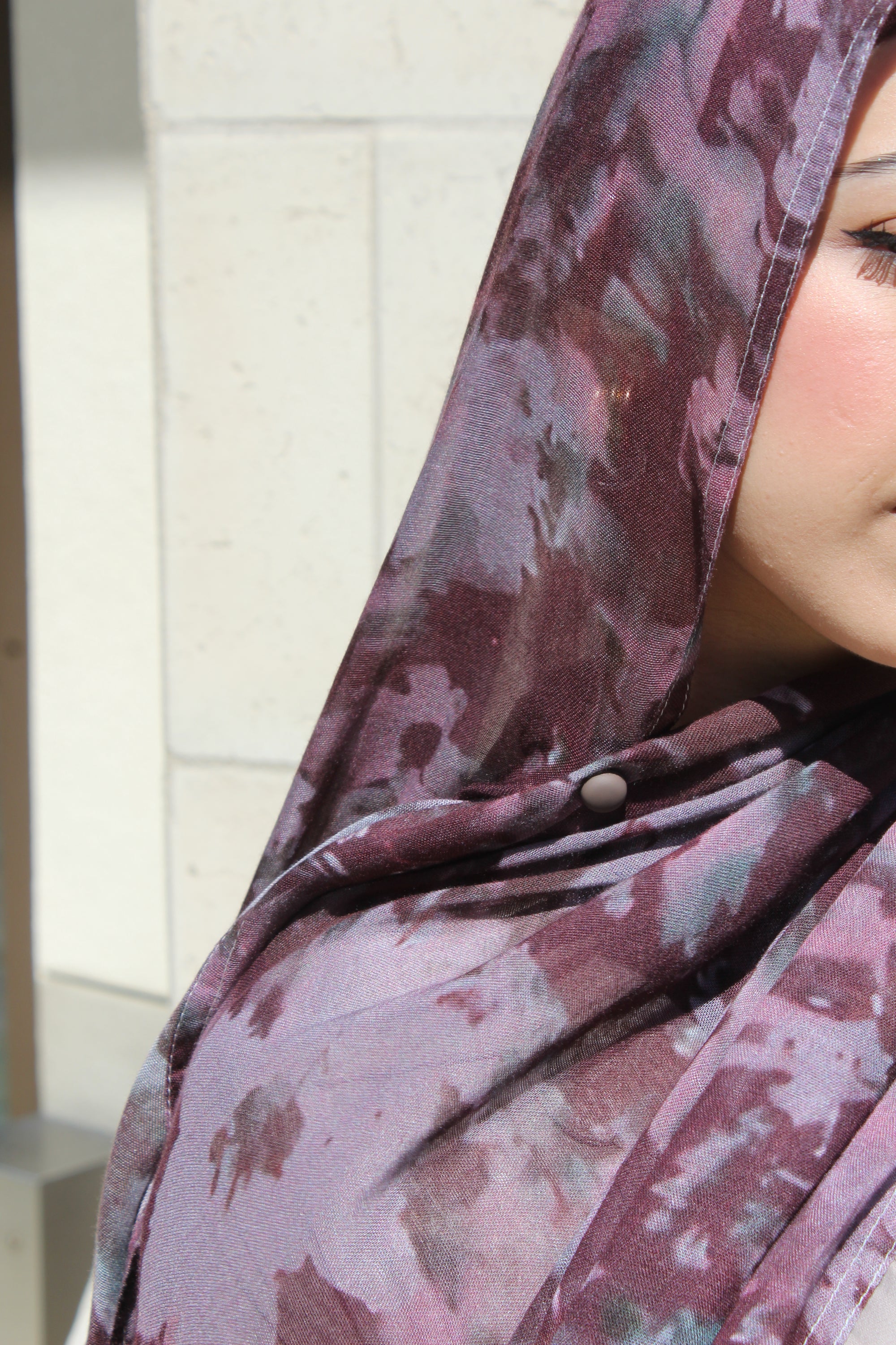 Violet Purple Blossom Scarf