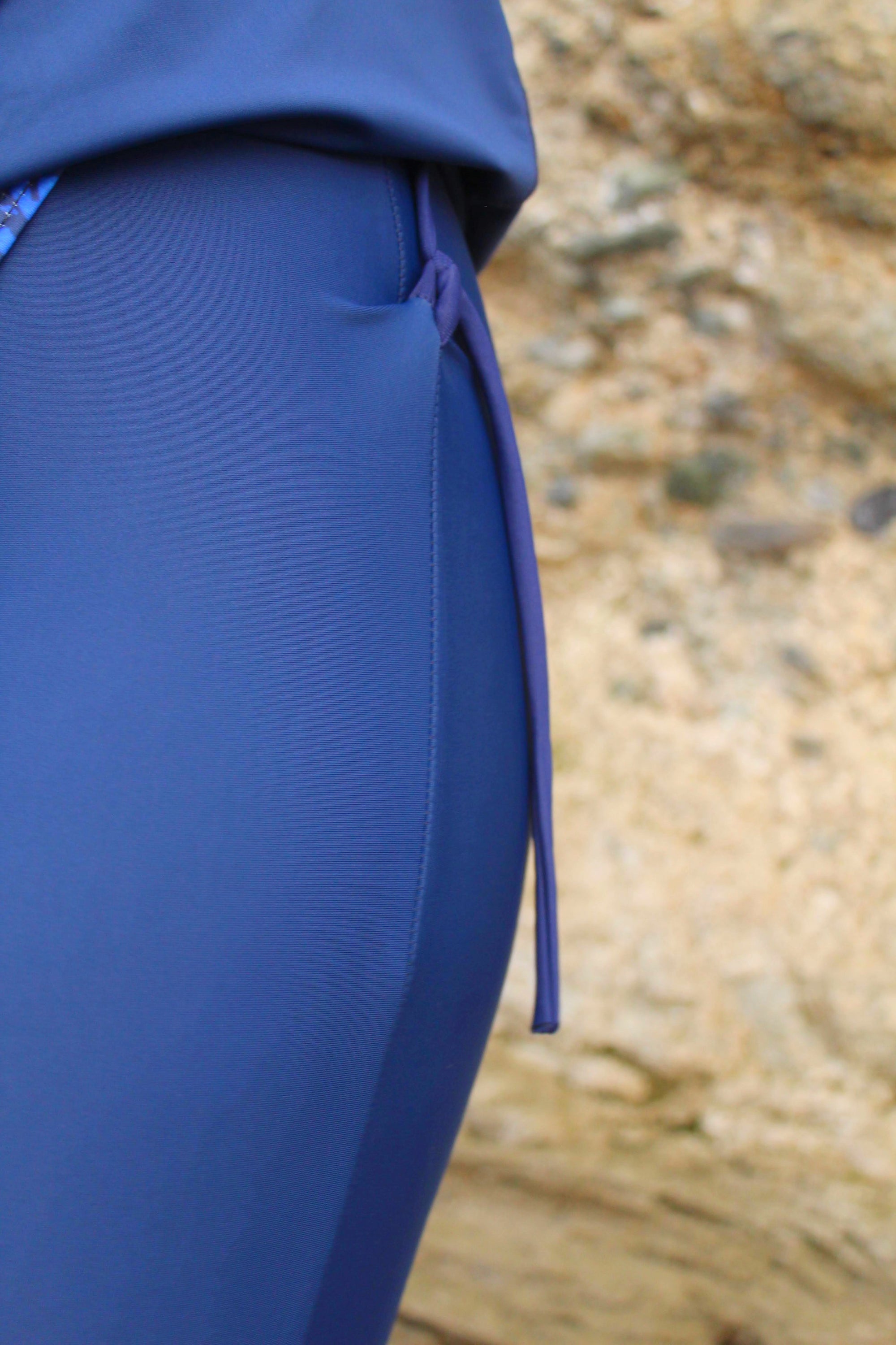 Navy Blue Patterned Swim Set