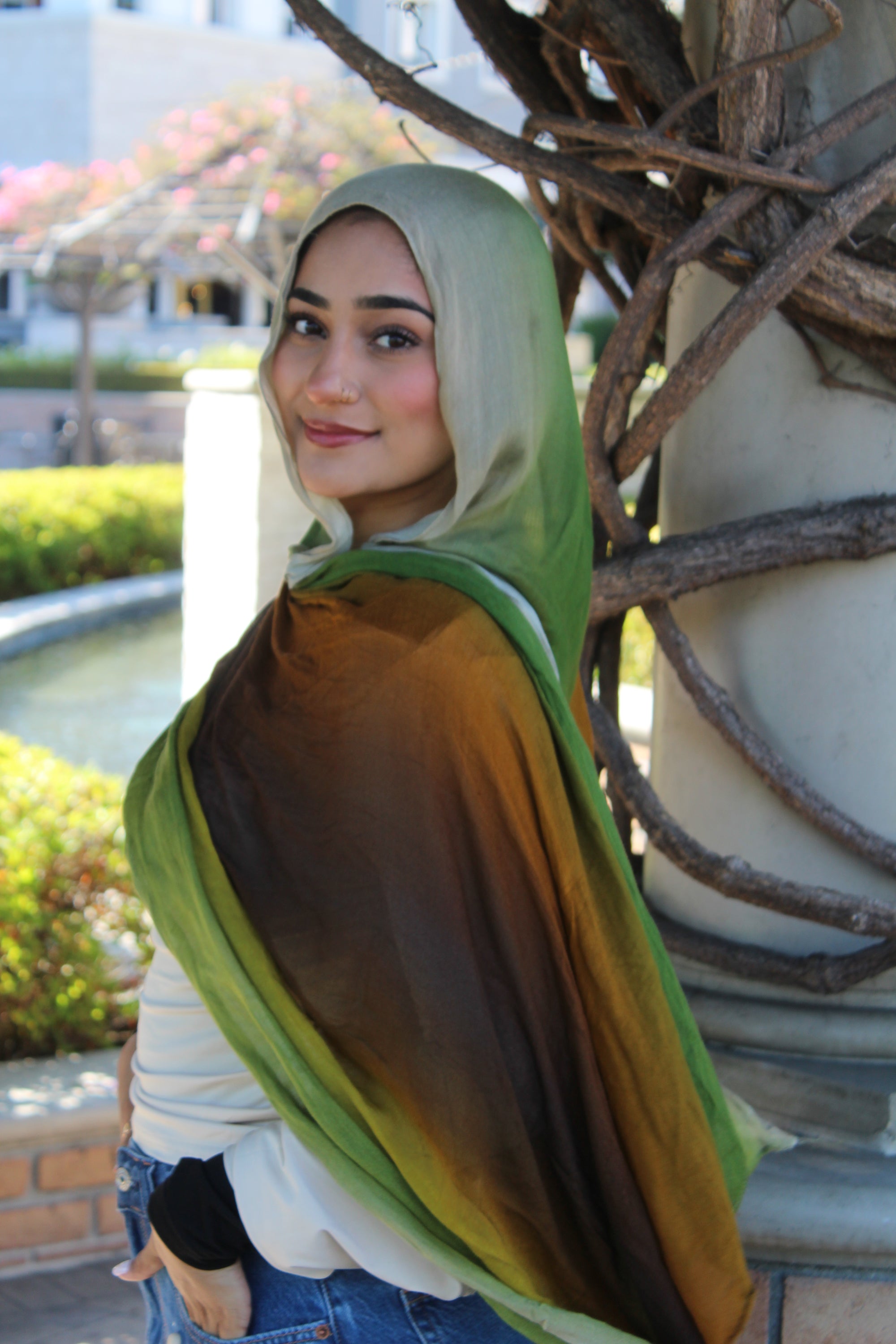 Desert Olive Ombré Scarf