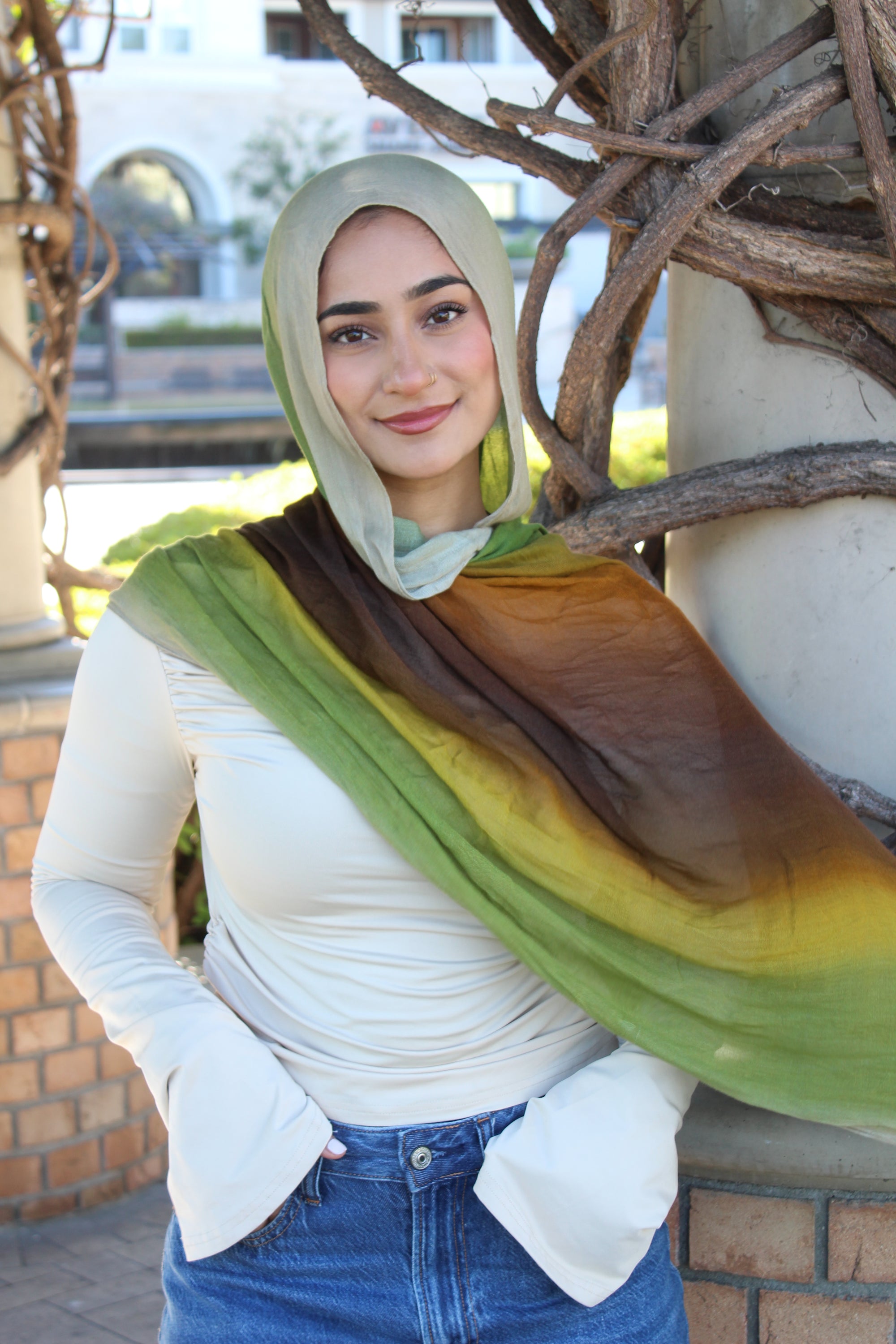 Desert Olive Ombré Scarf