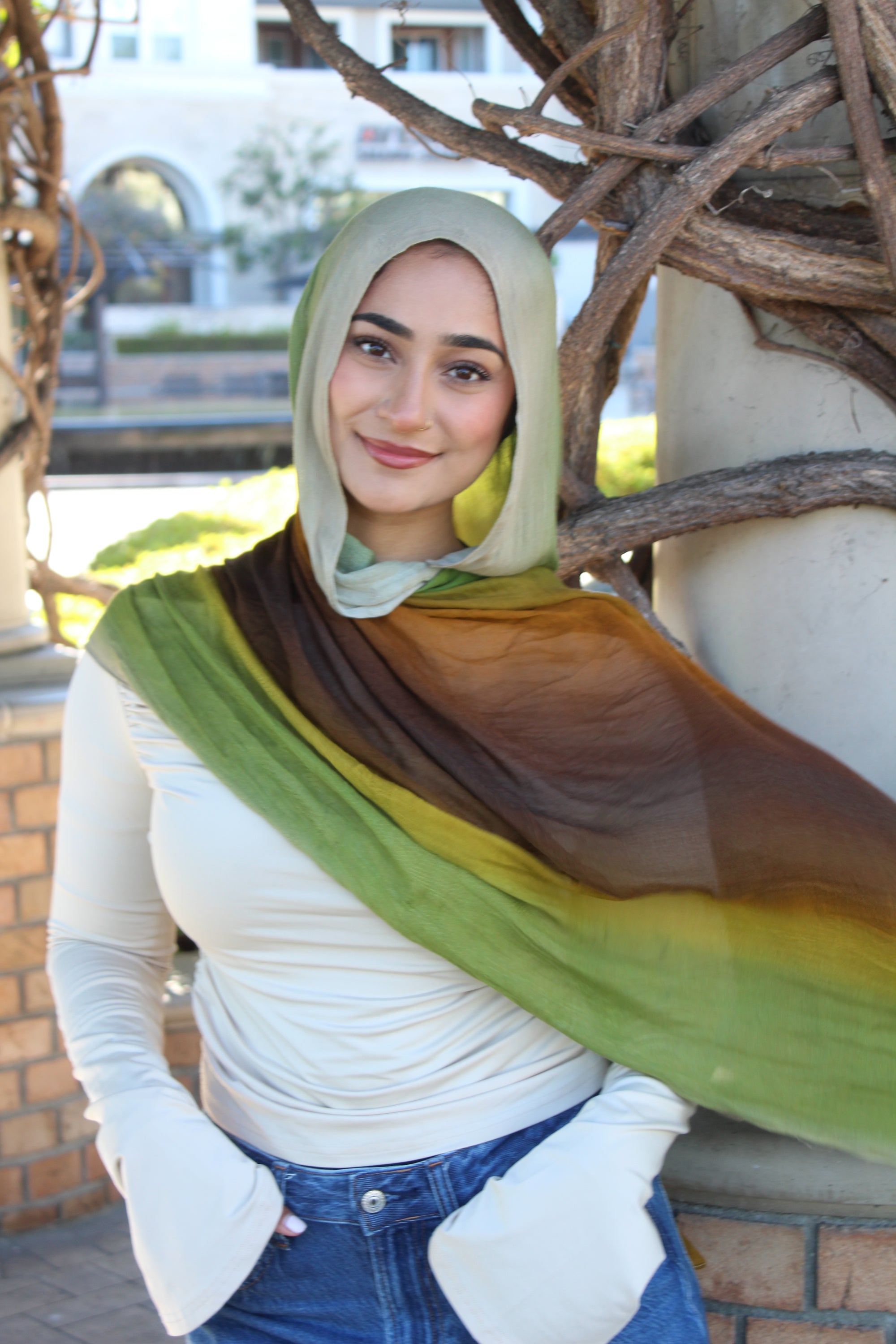 Desert Olive Ombré Scarf